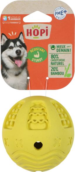 Jouet caoutchou et bambou - BALLE