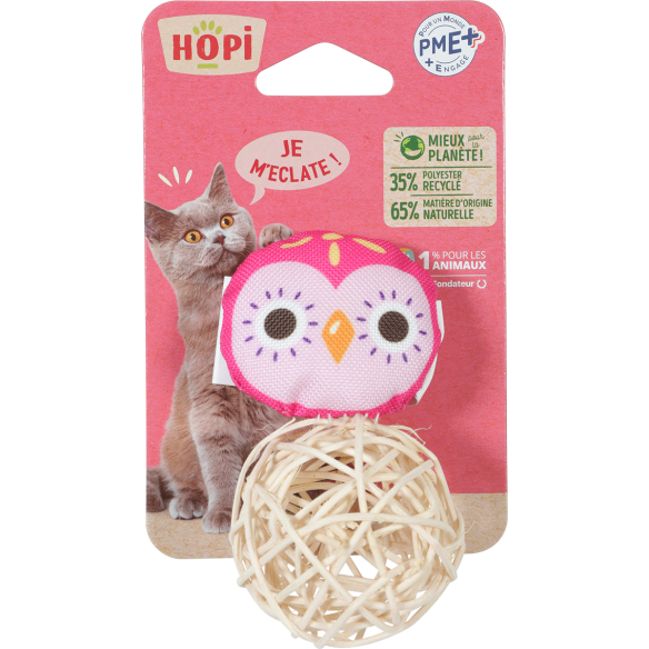 JOUET CHOUETTE ET ROTIN