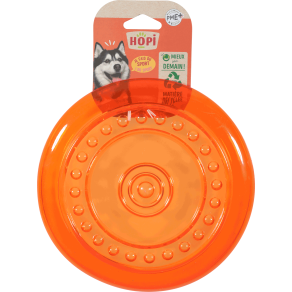 JOUET TPR RECYCLÉ FRISBEE ROND ORANGE