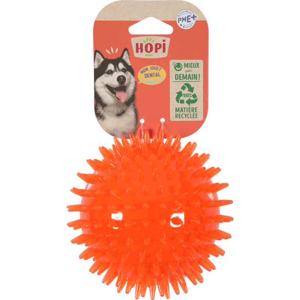 JOUET TPR RECYCLÉ BALLE PICOT ORANGE
