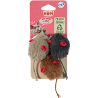 JOUET LOT 3 SOURIS FOURRURE RECYCLÉE