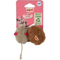 SOURIS+BALLE FOURRURE RECYCLÉE