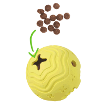 JOUET CAOUTCHOUC ET BAMBOU BALLE