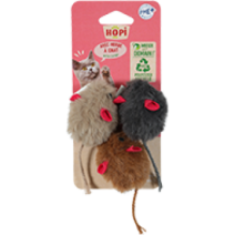 JOUET LOT 3 SOURIS FOURRURE RECYCLÉE