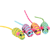 JOUET LOT 4 SOURIS RAPHIA