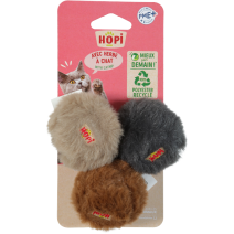 JOUET LOT 3 BALLES FOURRURE RECYCLÉE