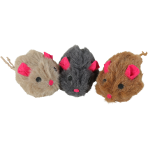 JOUET LOT 3 SOURIS FOURRURE RECYCLÉE