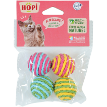 JOUET LOT 4 BALLES RAPHIA