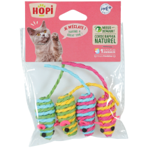 JOUET LOT 4 SOURIS RAPHIA