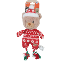 JOUET CHIEN OURSON CORDE NOEL