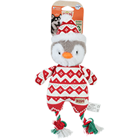 Jouet Noel Chien Pingouin Corde