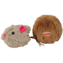 JOUET SOURIS+BALLE FOURRURE RECYCLÉE